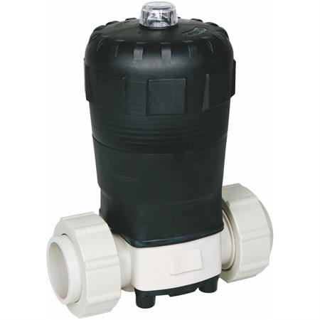 T4UIM/NO-Membranventil med union innv. sveis pneu (NO)