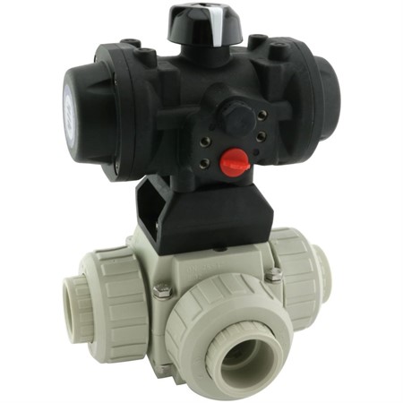 TBV L-kule - med pneumatisk aktuator NC